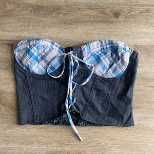 denim tube top